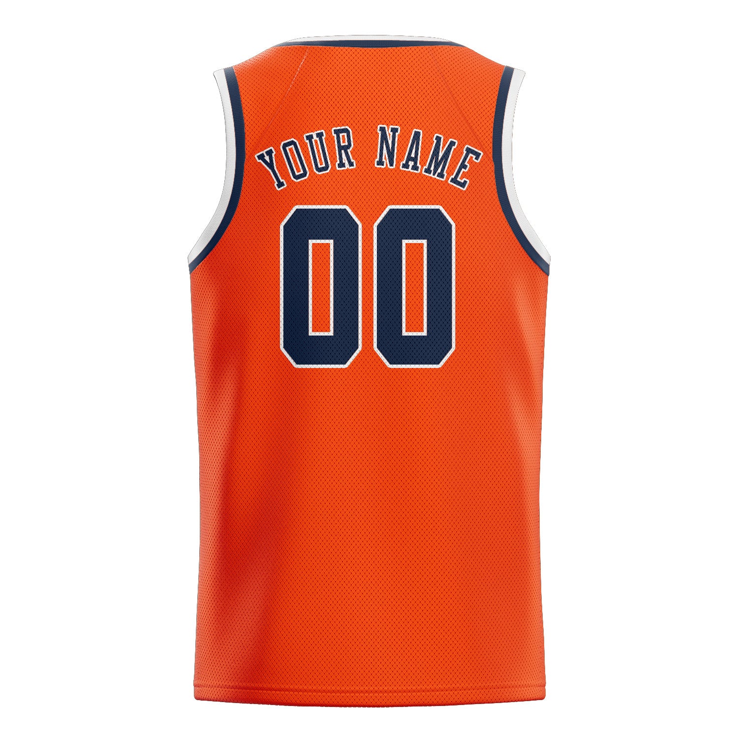 Benutzerdefiniertes Professionelles Orangerot Marineblau Basketballtrikot