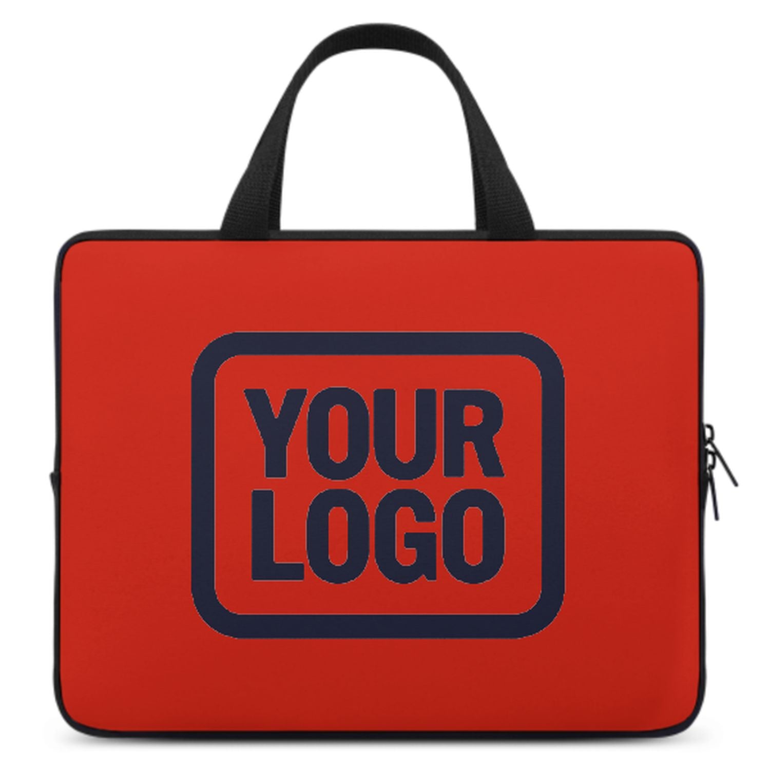 Borsa per laptop personalizzata arancione rossa blu navy