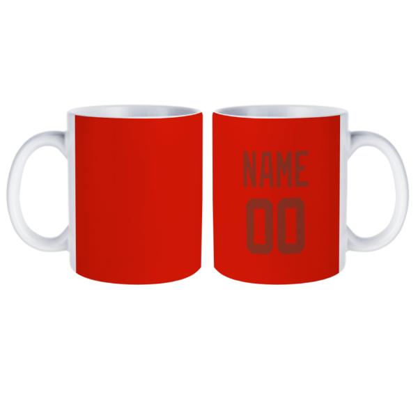 Tazza personalizzata arancione rosso corallo rosso