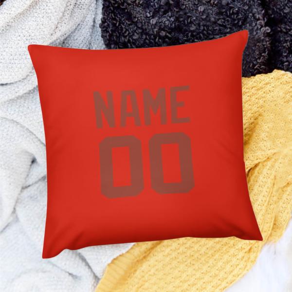 Fodera per cuscino personalizzata arancione rosso corallo rosso