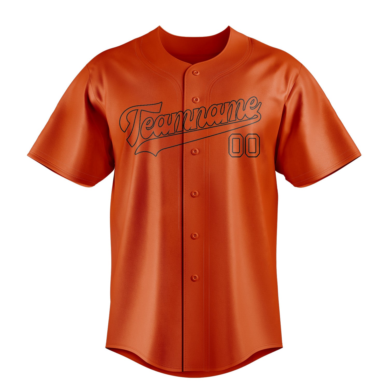 Benutzerdefiniertes Professionelles Orangerot Schwarz Baseballtrikot