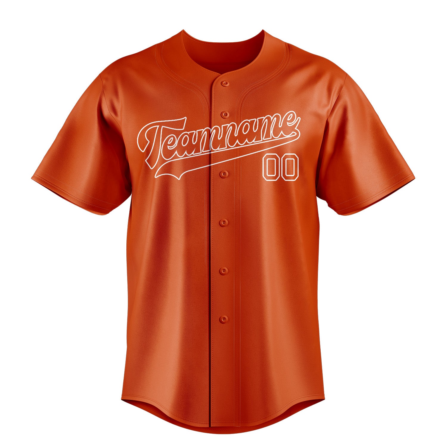 Benutzerdefiniertes Professionelles Orangerot Weiß Baseballtrikot