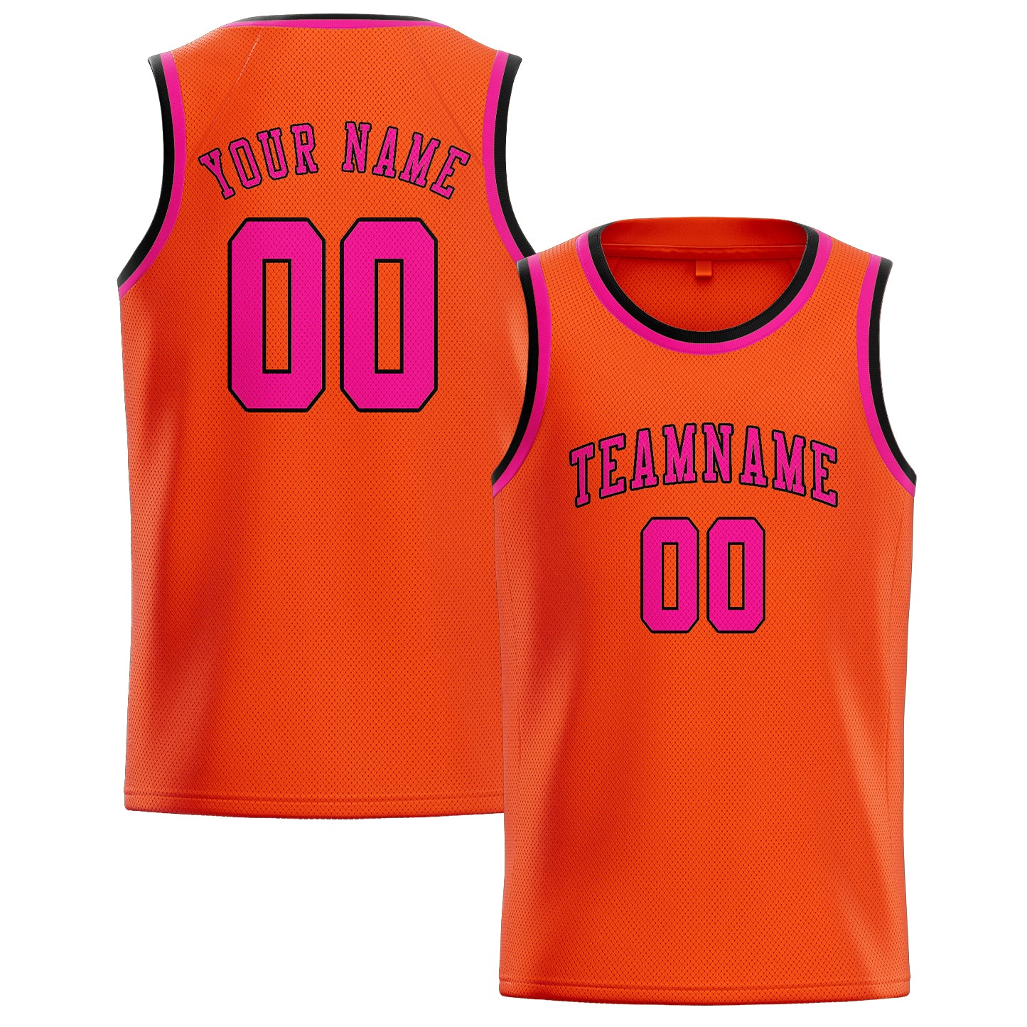 Benutzerdefiniertes Professionelles Orangerot Rosarot Basketballtrikot