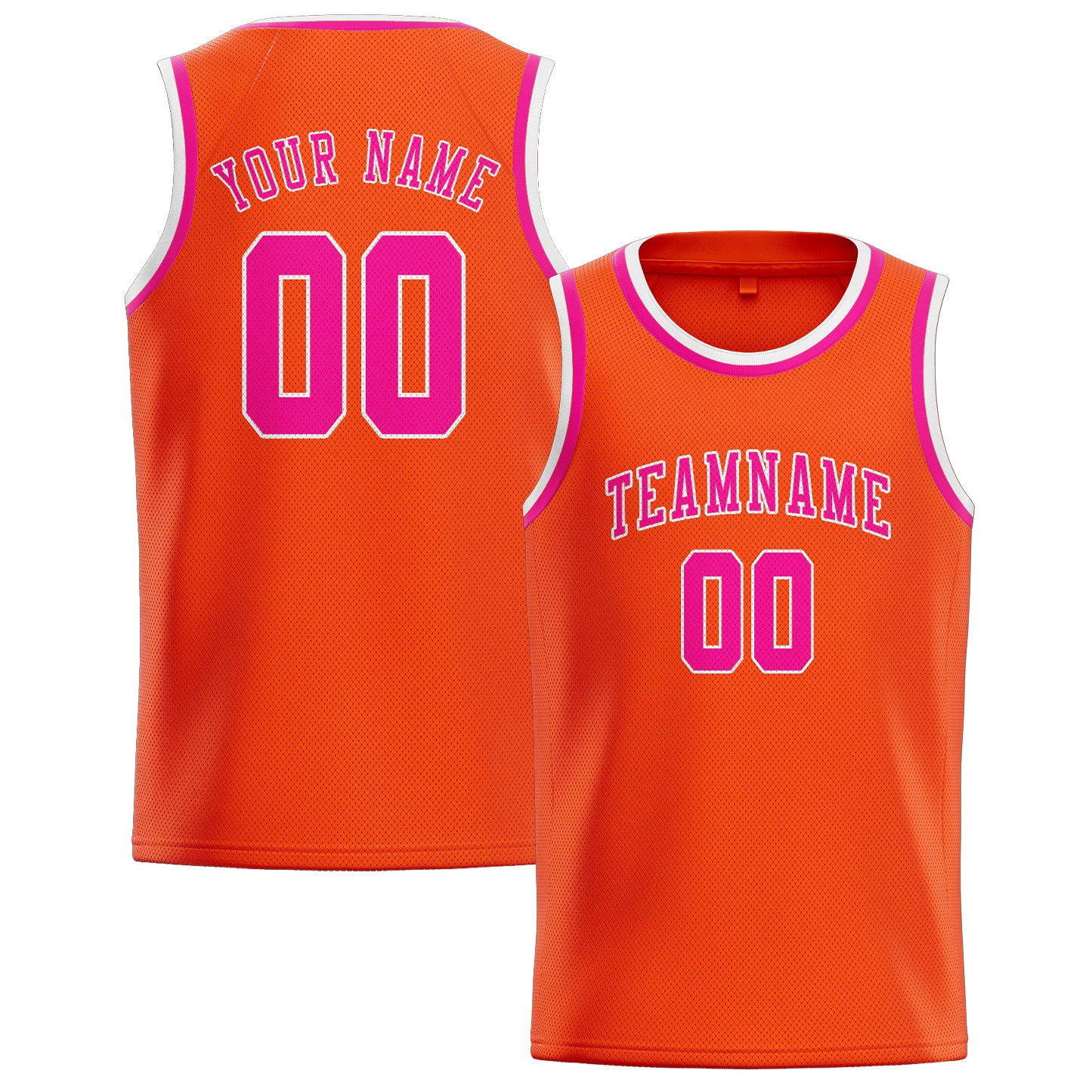 Benutzerdefiniertes Professionelles Orangerot Rosarot Basketballtrikot