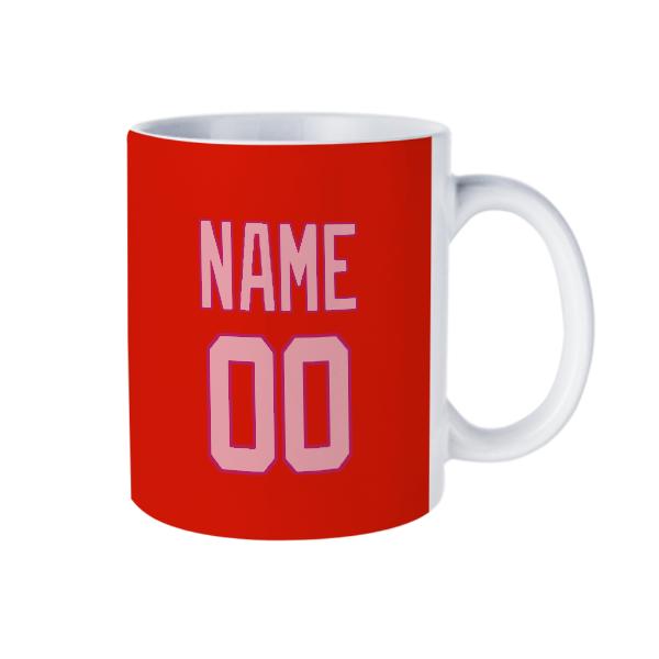Tazza personalizzata arancione rossa rosa