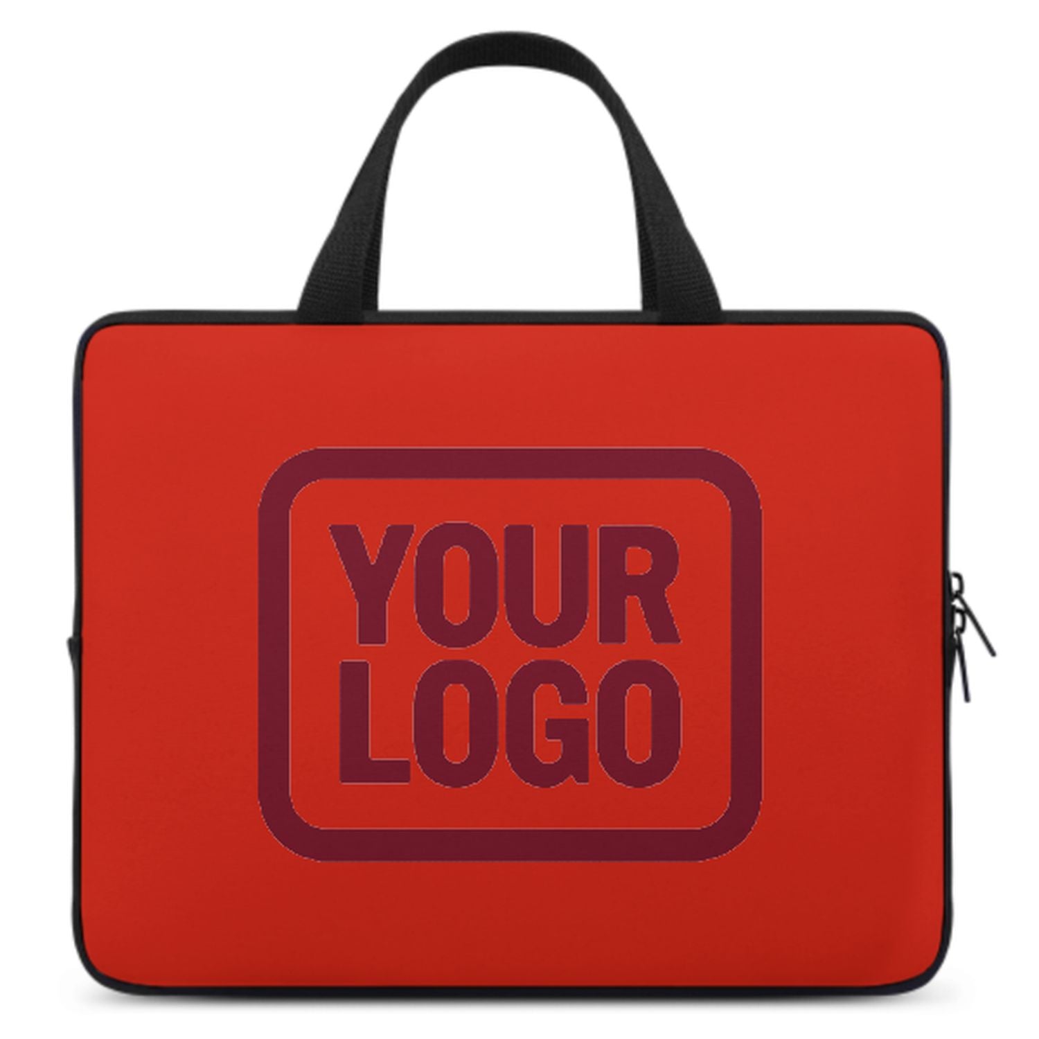 Borsa per laptop personalizzata arancione rossa cremisi
