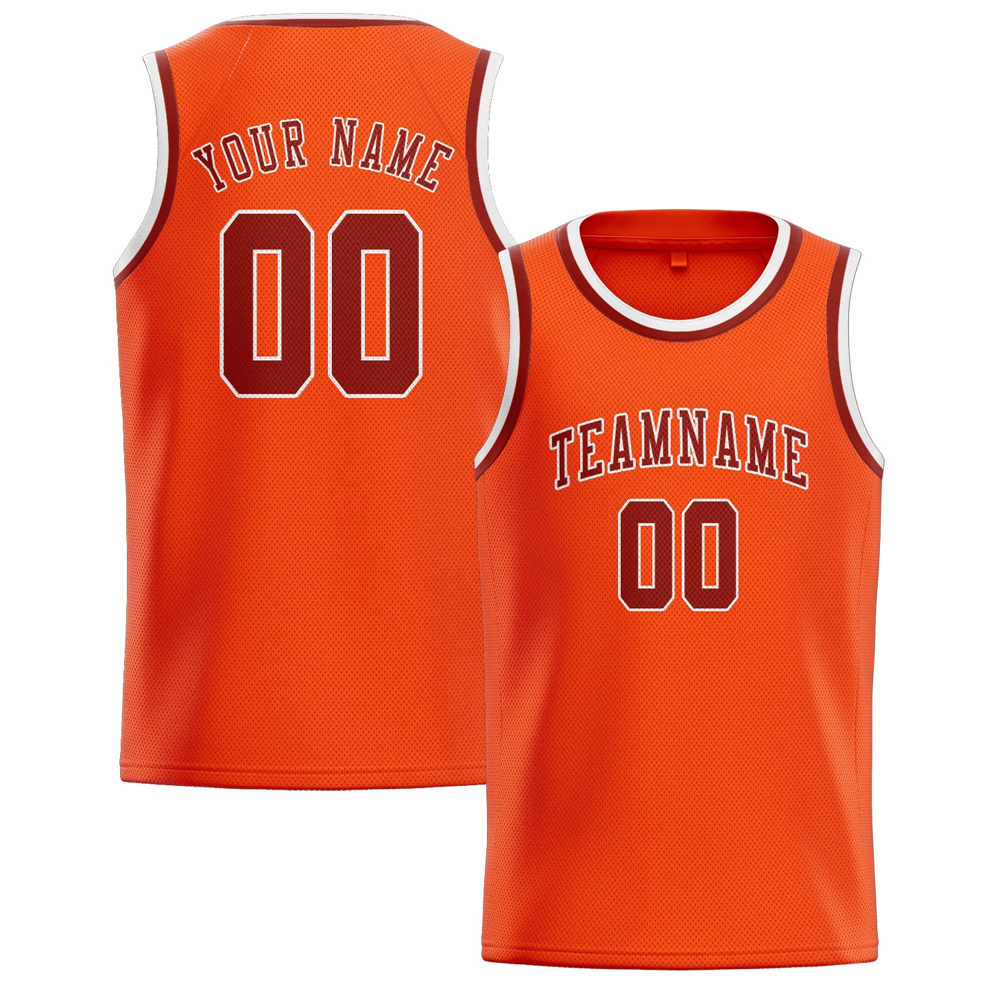 Benutzerdefiniertes Professionelles Orangerot Korallenrot Basketballtrikot