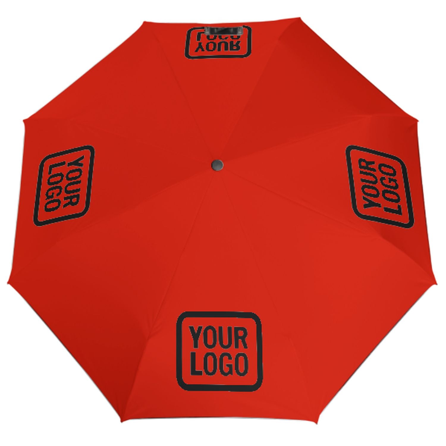 Ombrello automatico personalizzato arancione rosso nero