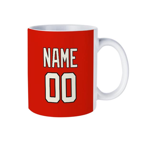Tazza personalizzata arancione rossa beige