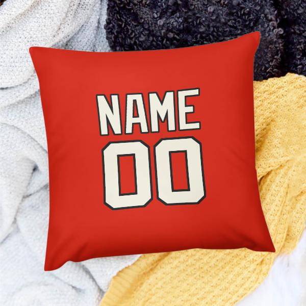 Fodera per cuscino personalizzata arancione rosso beige