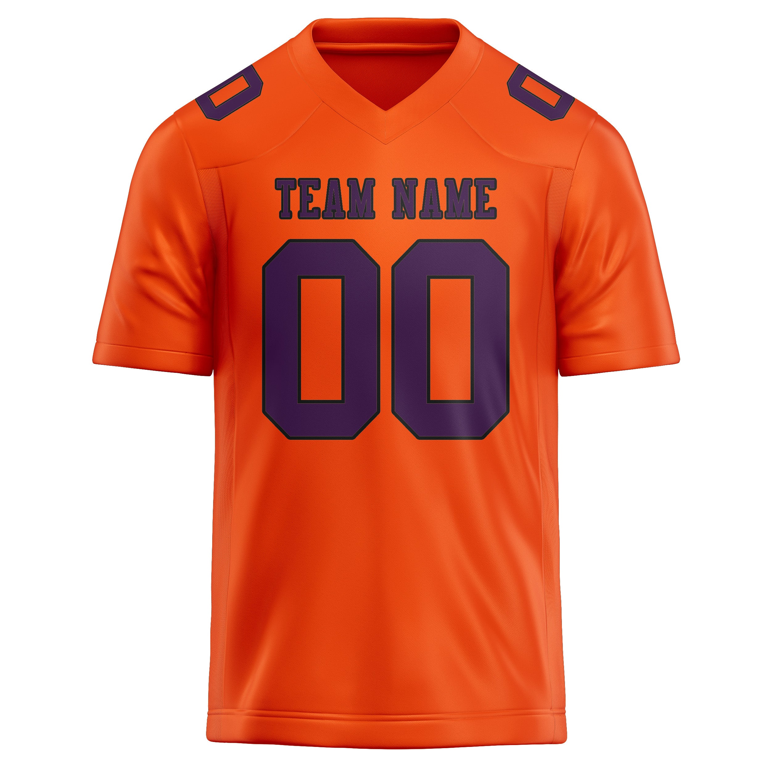 Maßgeschneidertes Professionelles Orangerot Lila Rugbytrikot