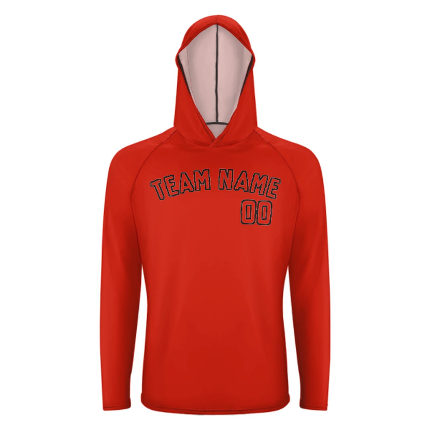 Maßgeschneidertes Orangerot Orangerot UV-Hoodie