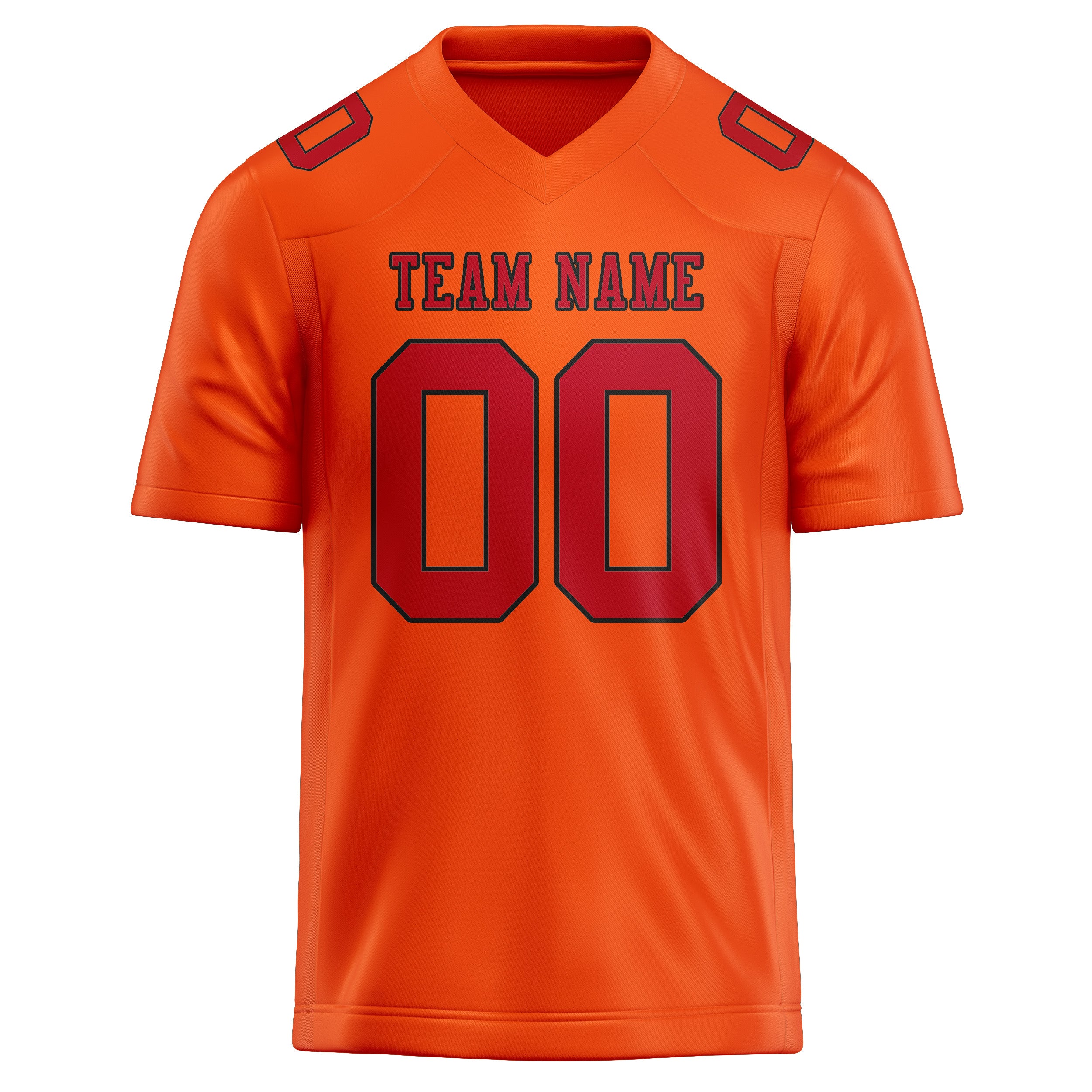 Maßgeschneidertes Professionelles Orangerot Rot Rugbytrikot