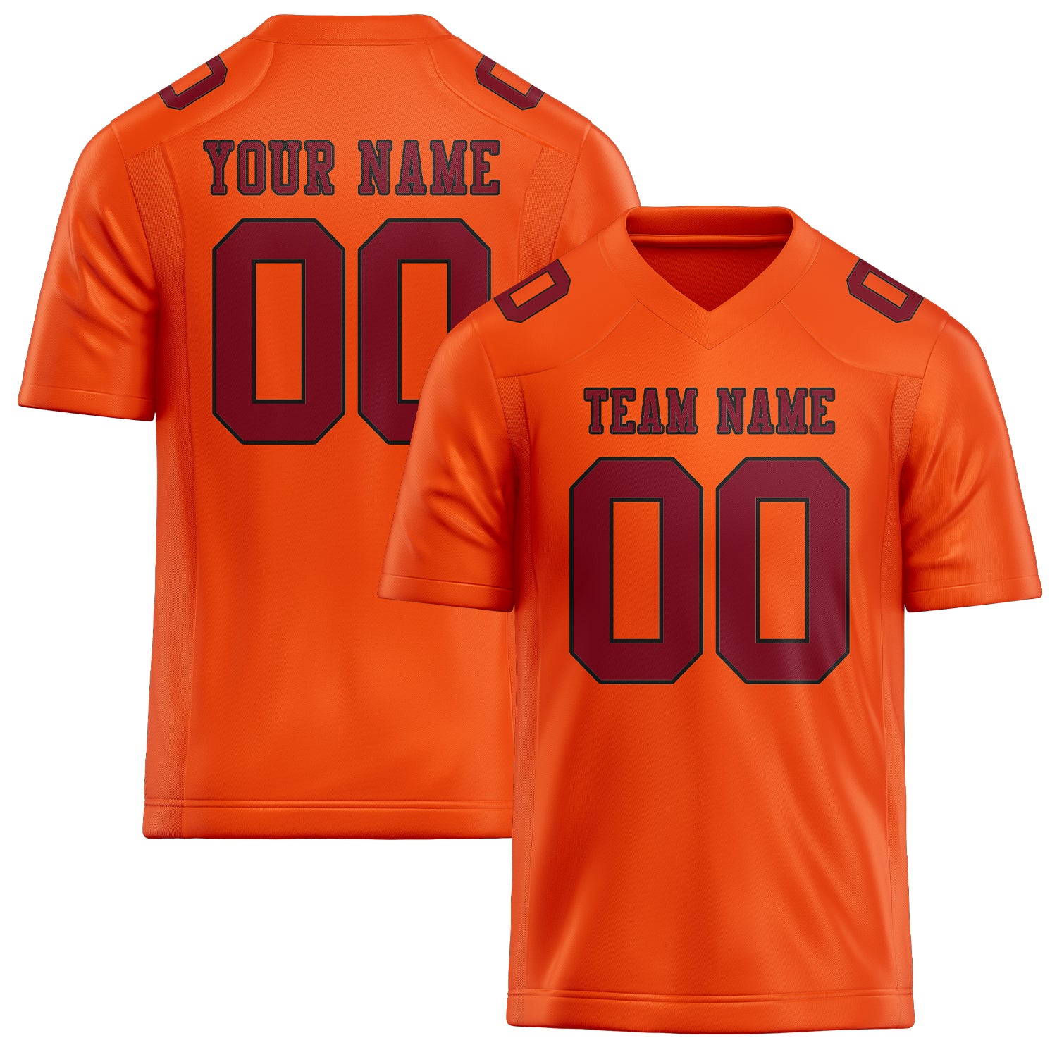 Maßgeschneidertes Professionelles Orangerot Karmesinrot Rugbytrikot