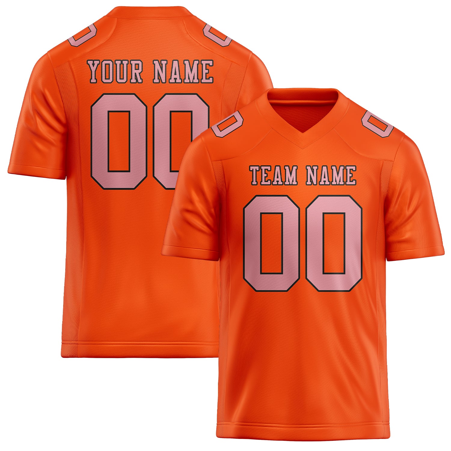 Maßgeschneidertes Professionelles Orangerot Rosa Rugbytrikot