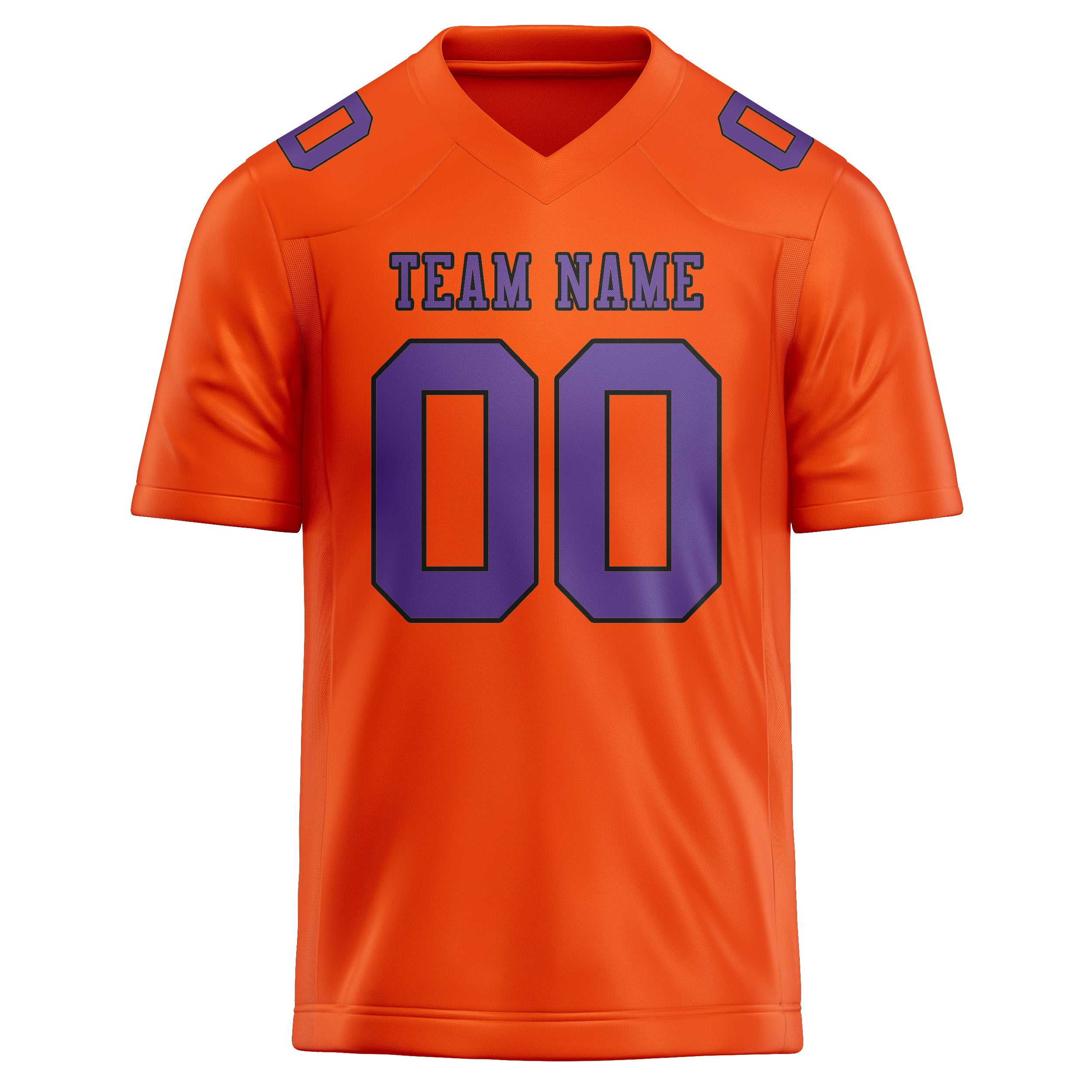 Maßgeschneidertes Professionelles Orangerot Lavendel Rugbytrikot