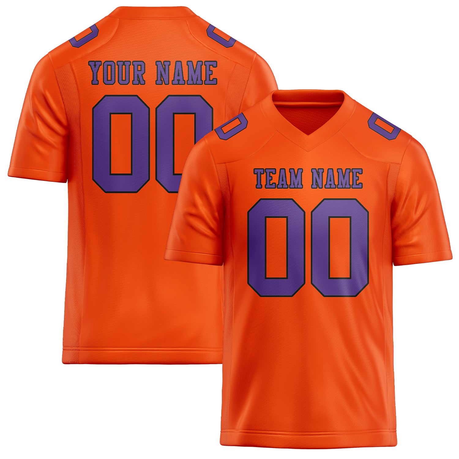 Maßgeschneidertes Professionelles Orangerot Lavendel Rugbytrikot