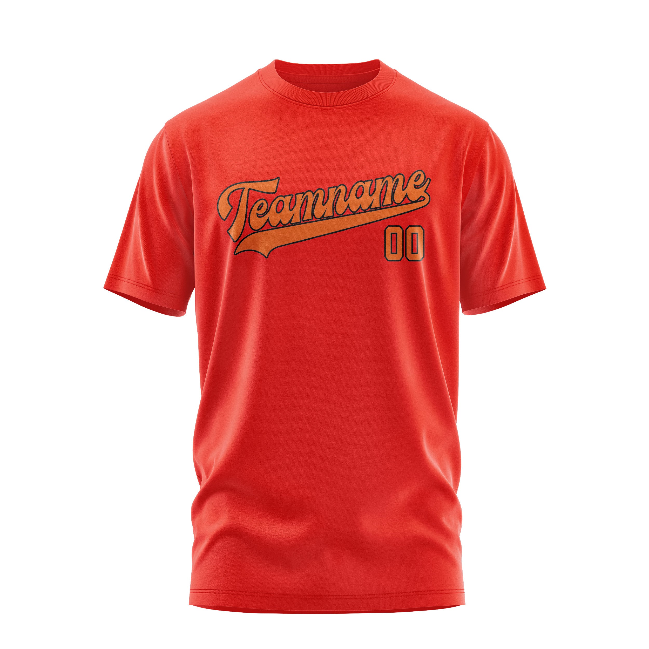 Maßgeschneidertes Orangerot Orange T-Shirt