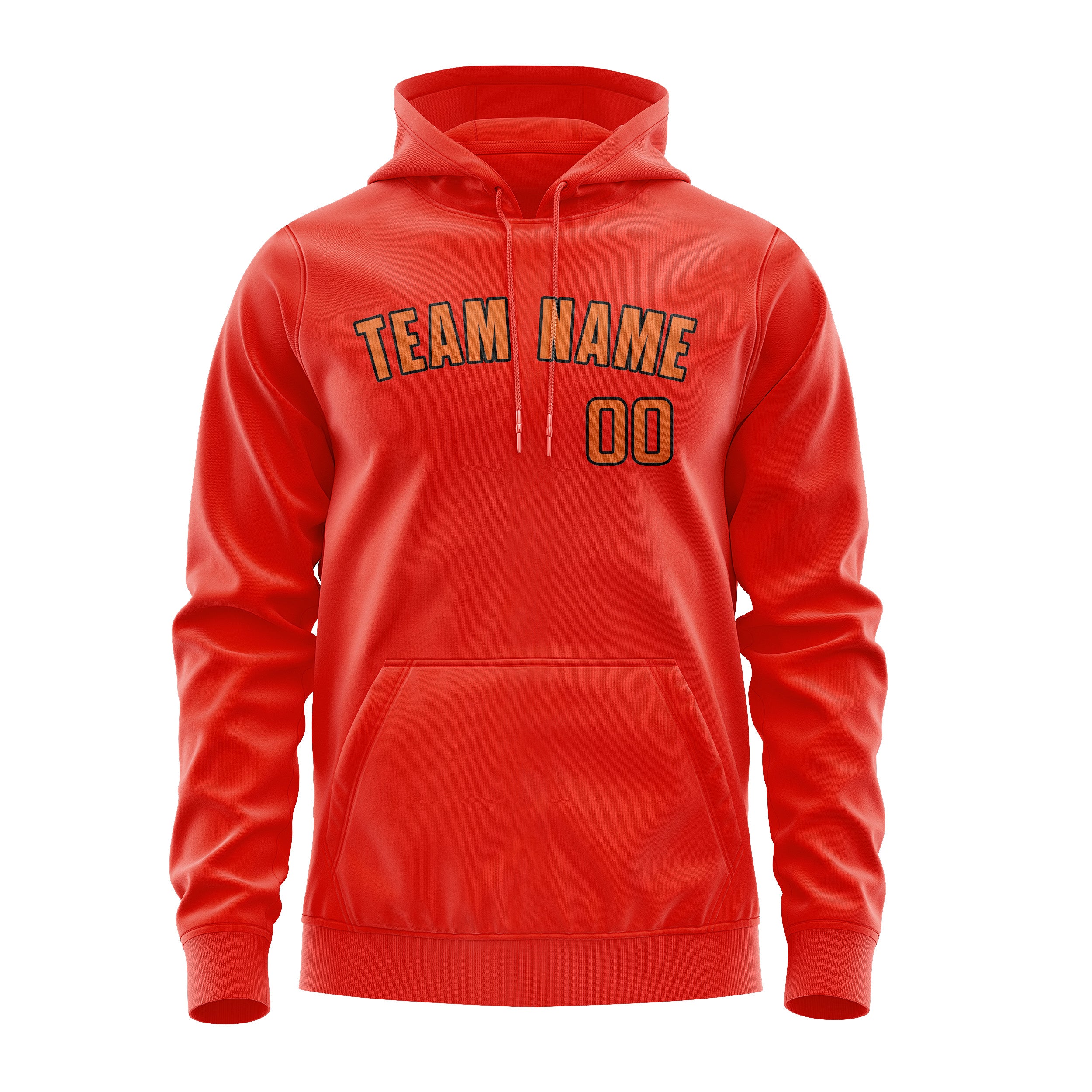 Maßgeschneidertes Orangerot Orange Hoodie