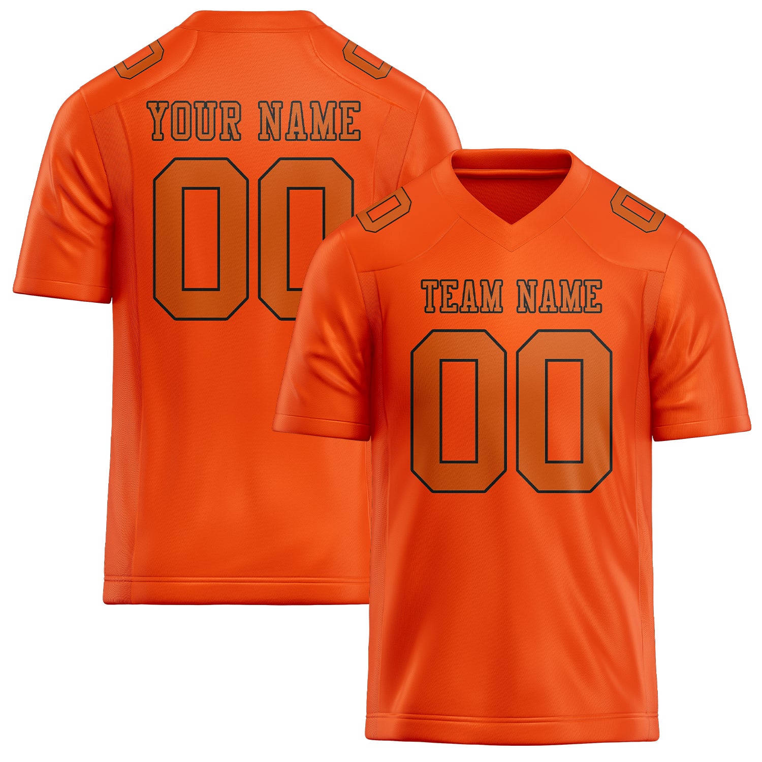 Maßgeschneidertes Professionelles Orangerot Orange Rugbytrikot