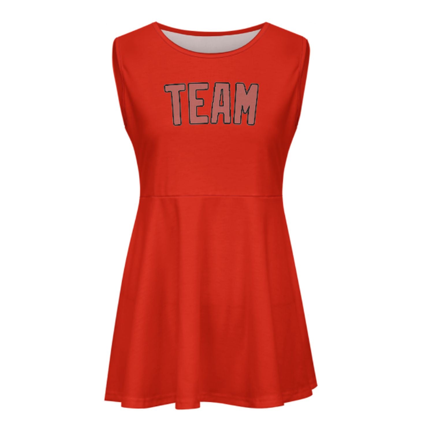 Maßgeschneidertes Orangerot Kupferrose Cheerleader-Kleid