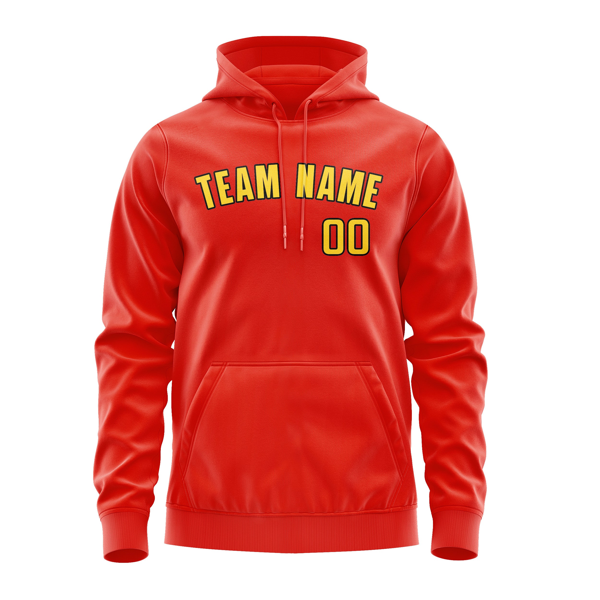 Maßgeschneidertes Orangerot Gold Hoodie