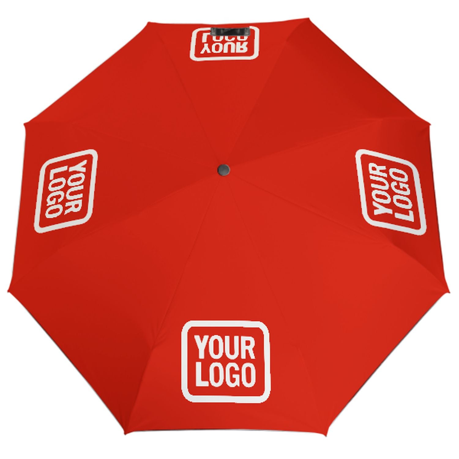 Ombrello automatico personalizzato arancione rosso bianco