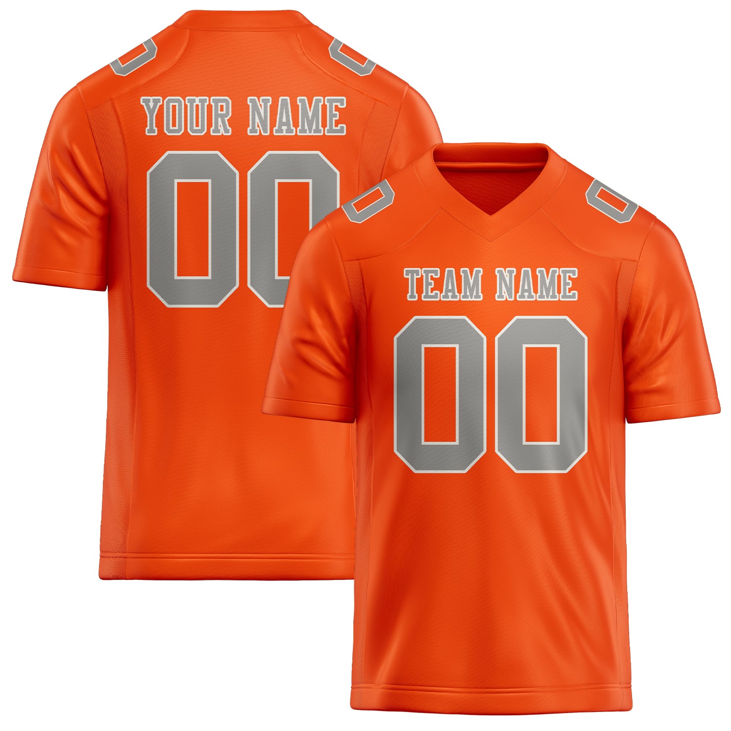 Maßgeschneidertes Professionelles Orangerot Grau Rugbytrikot