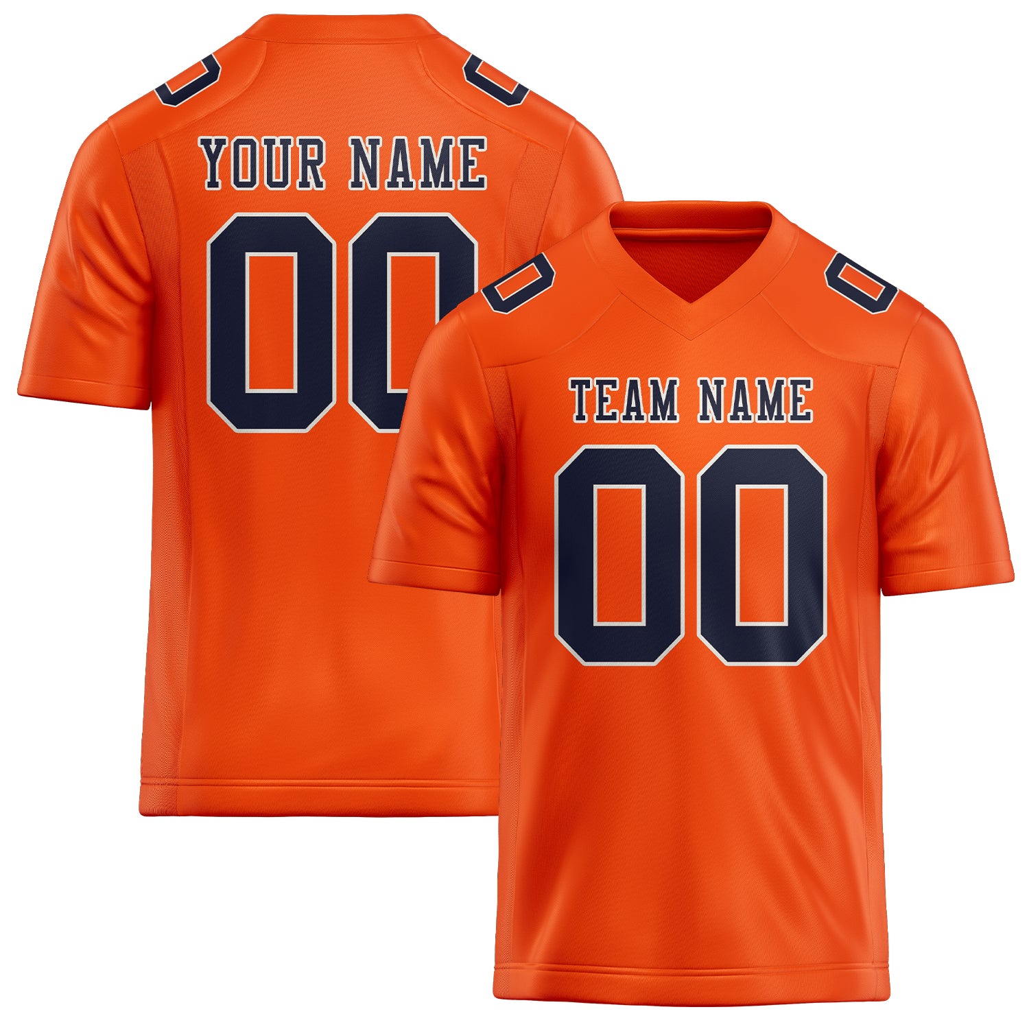 Maßgeschneidertes Professionelles Orangerot Stahlblau Rugbytrikot