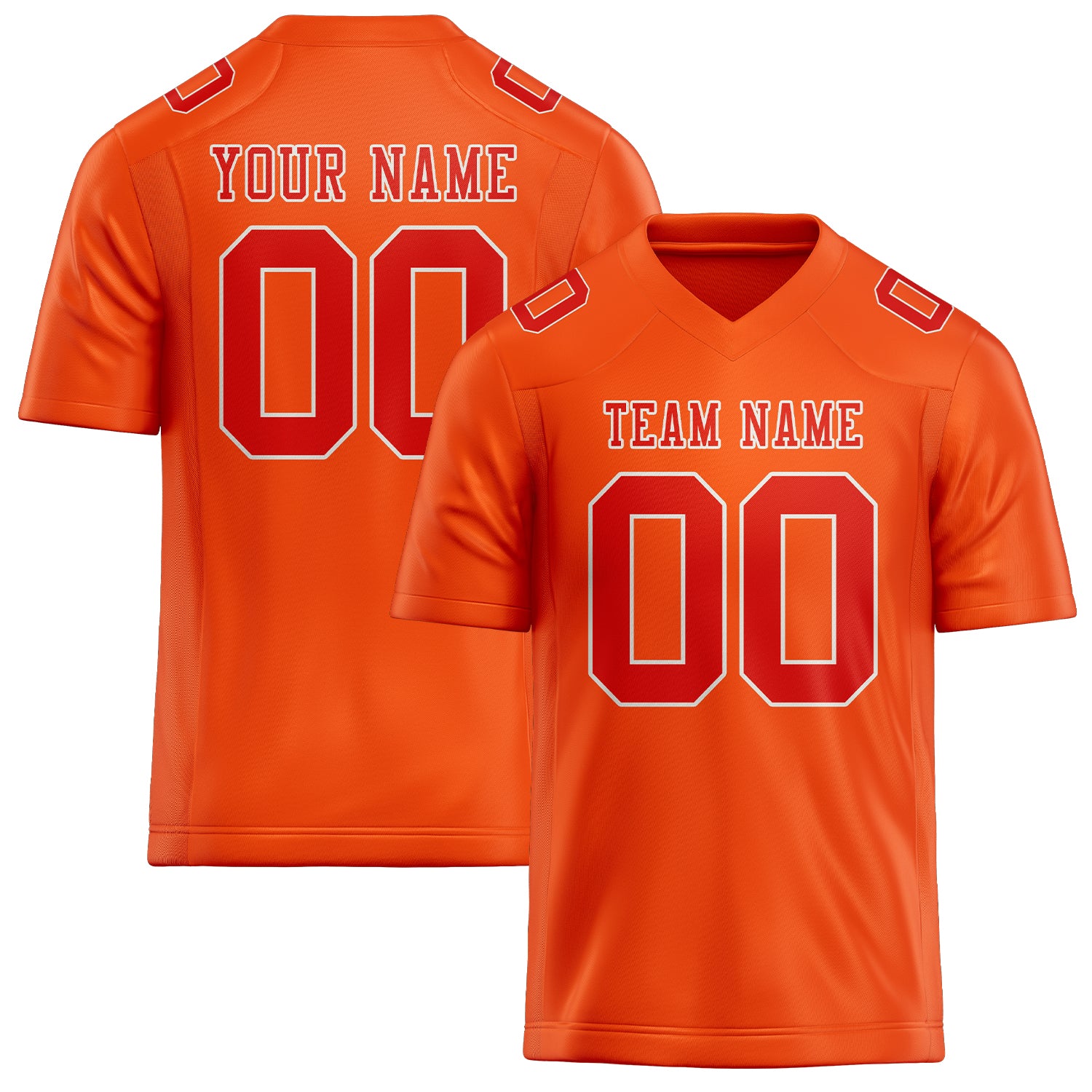 Maßgeschneidertes Professionelles Orangerot Orangerot Rugbytrikot