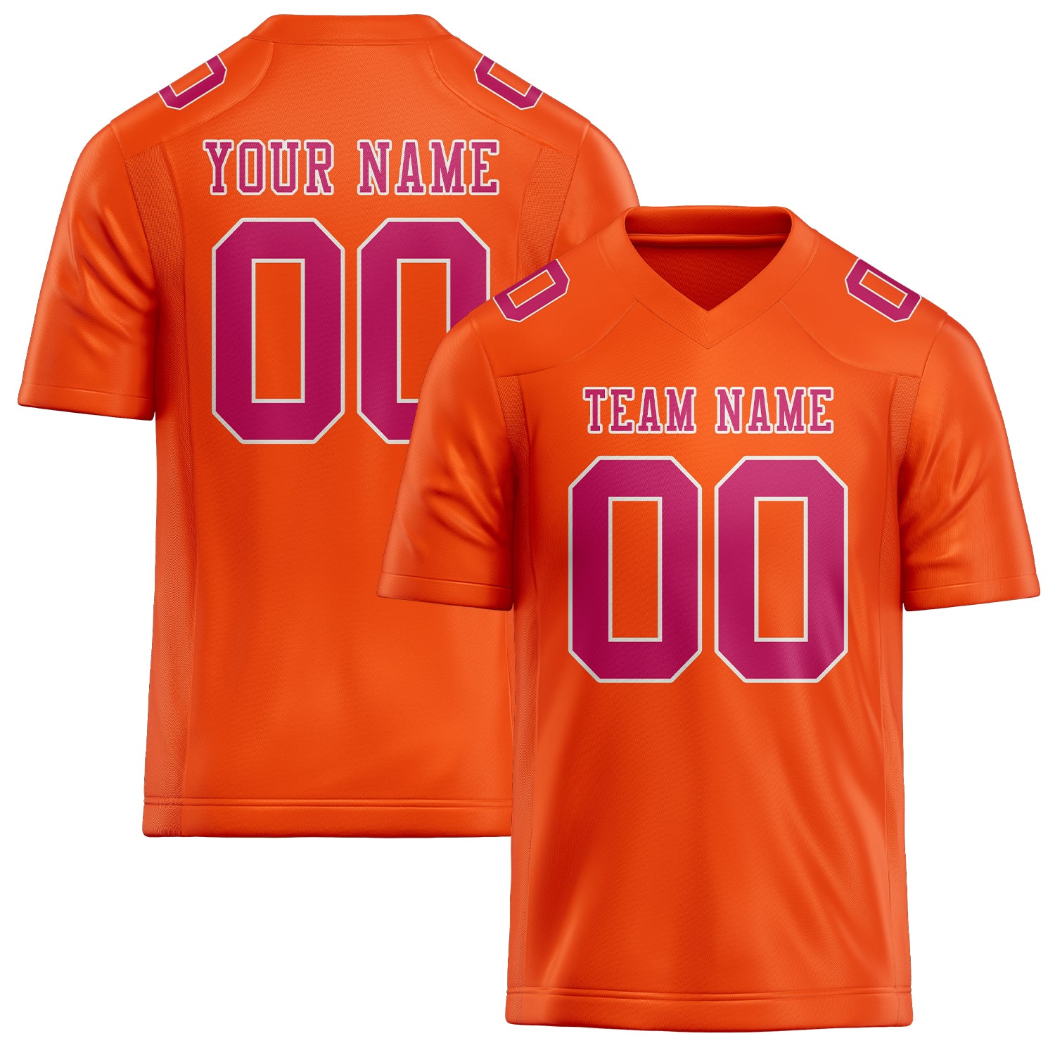 Maßgeschneidertes Professionelles Orangerot Rosarot Rugbytrikot