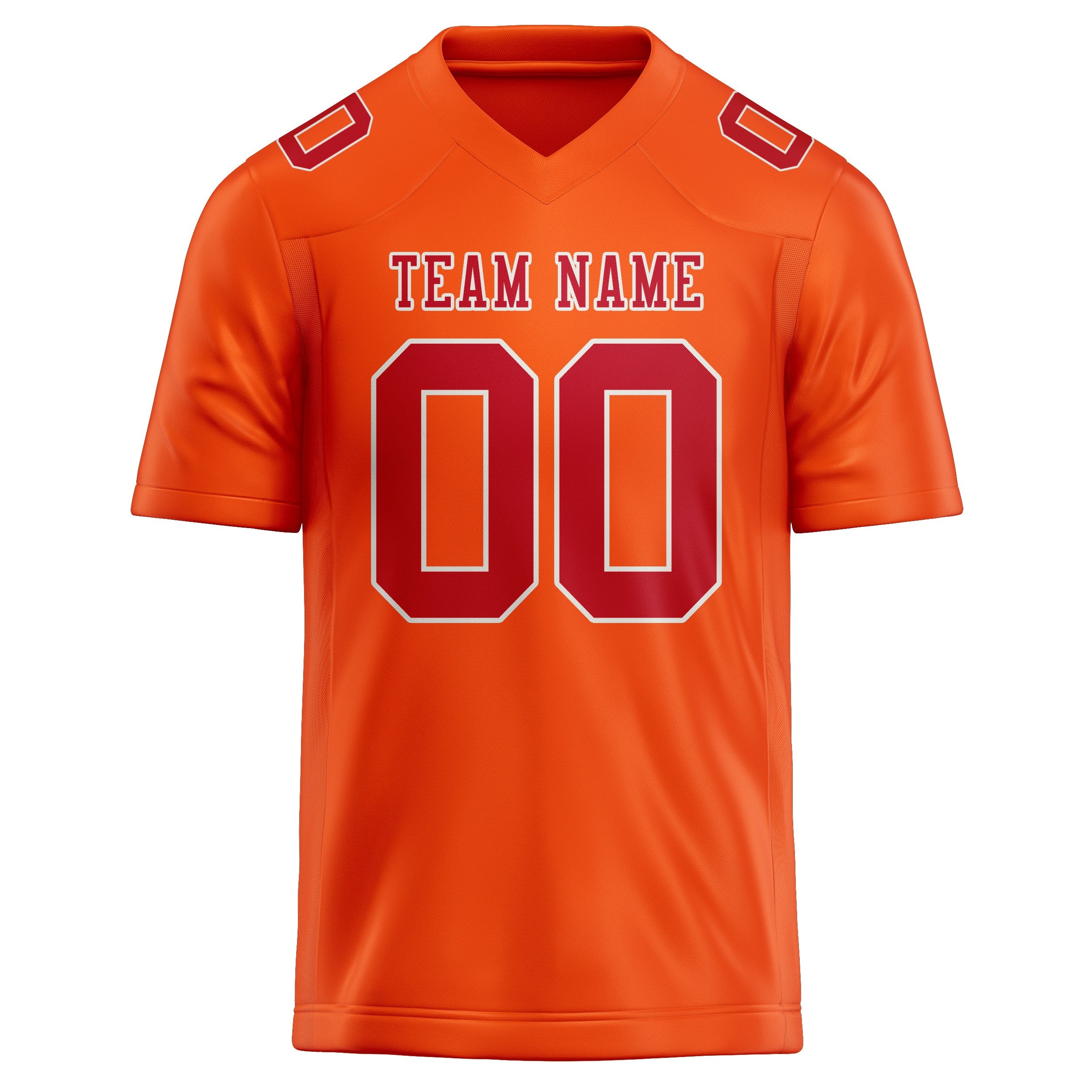 Maßgeschneidertes Professionelles Orangerot Rot Rugbytrikot