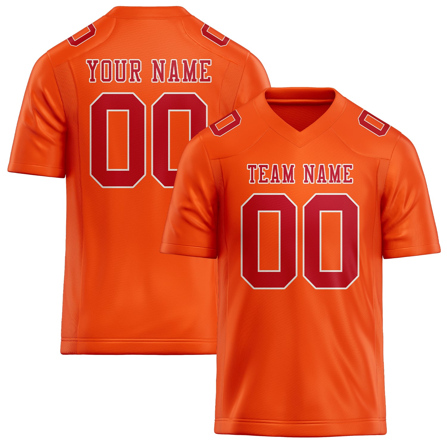 Maßgeschneidertes Professionelles Orangerot Rot Rugbytrikot
