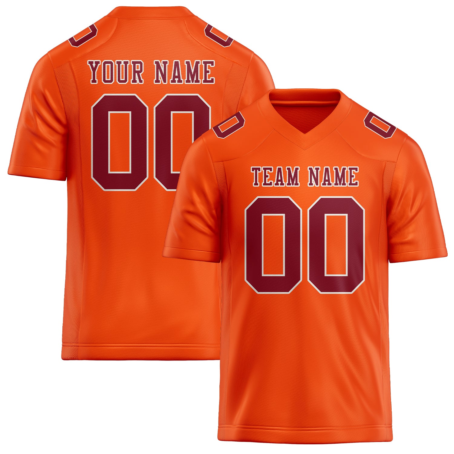 Maßgeschneidertes Professionelles Orangerot Karmesinrot Rugbytrikot