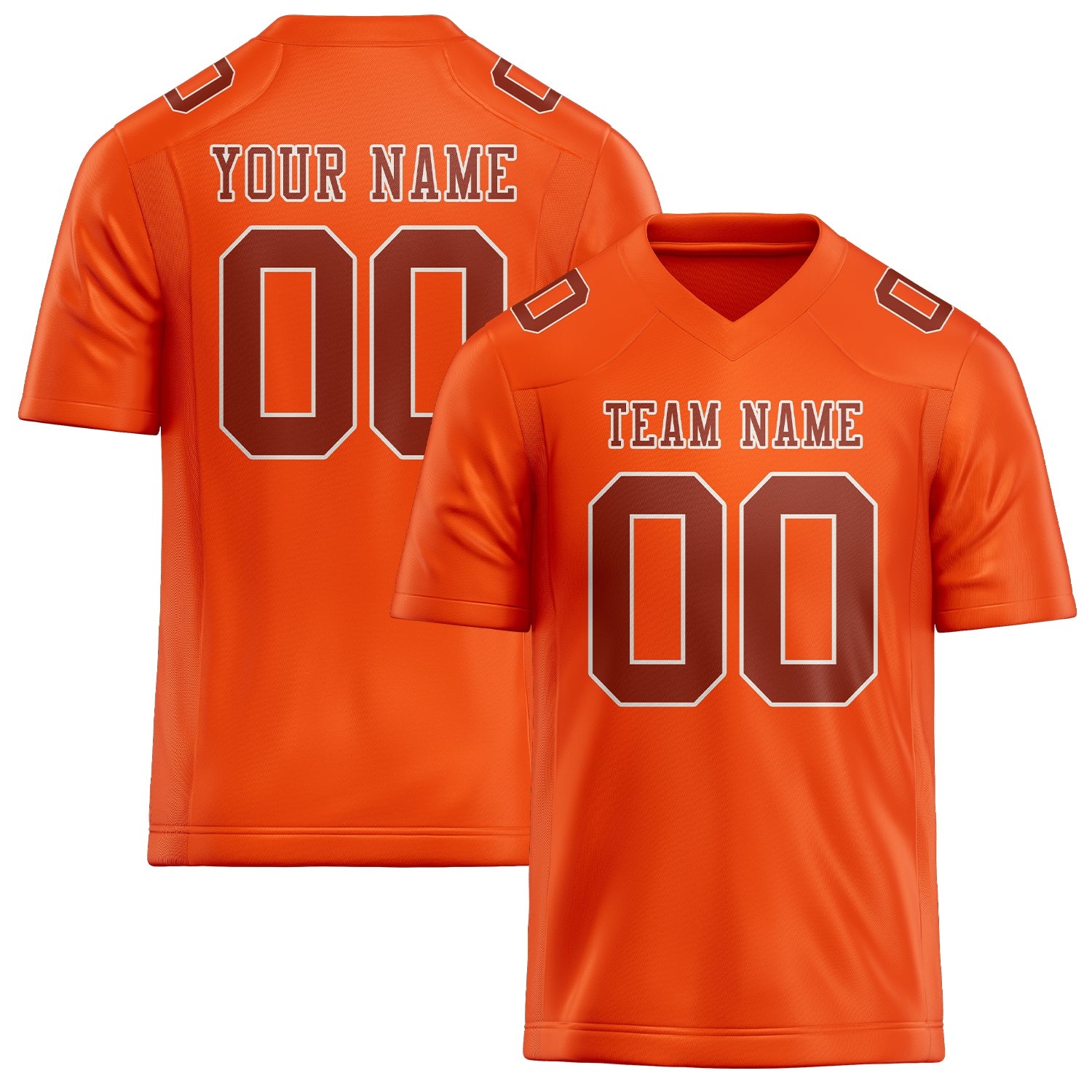 Maßgeschneidertes Professionelles Orangerot Korallenrot Rugbytrikot