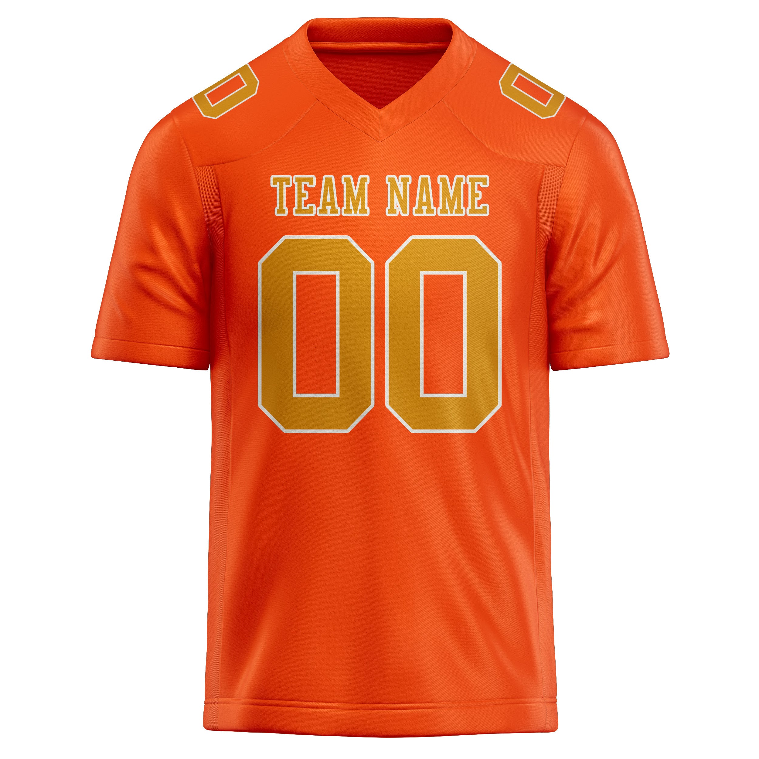 Maßgeschneidertes Professionelles Orangerot Gelb Rugbytrikot