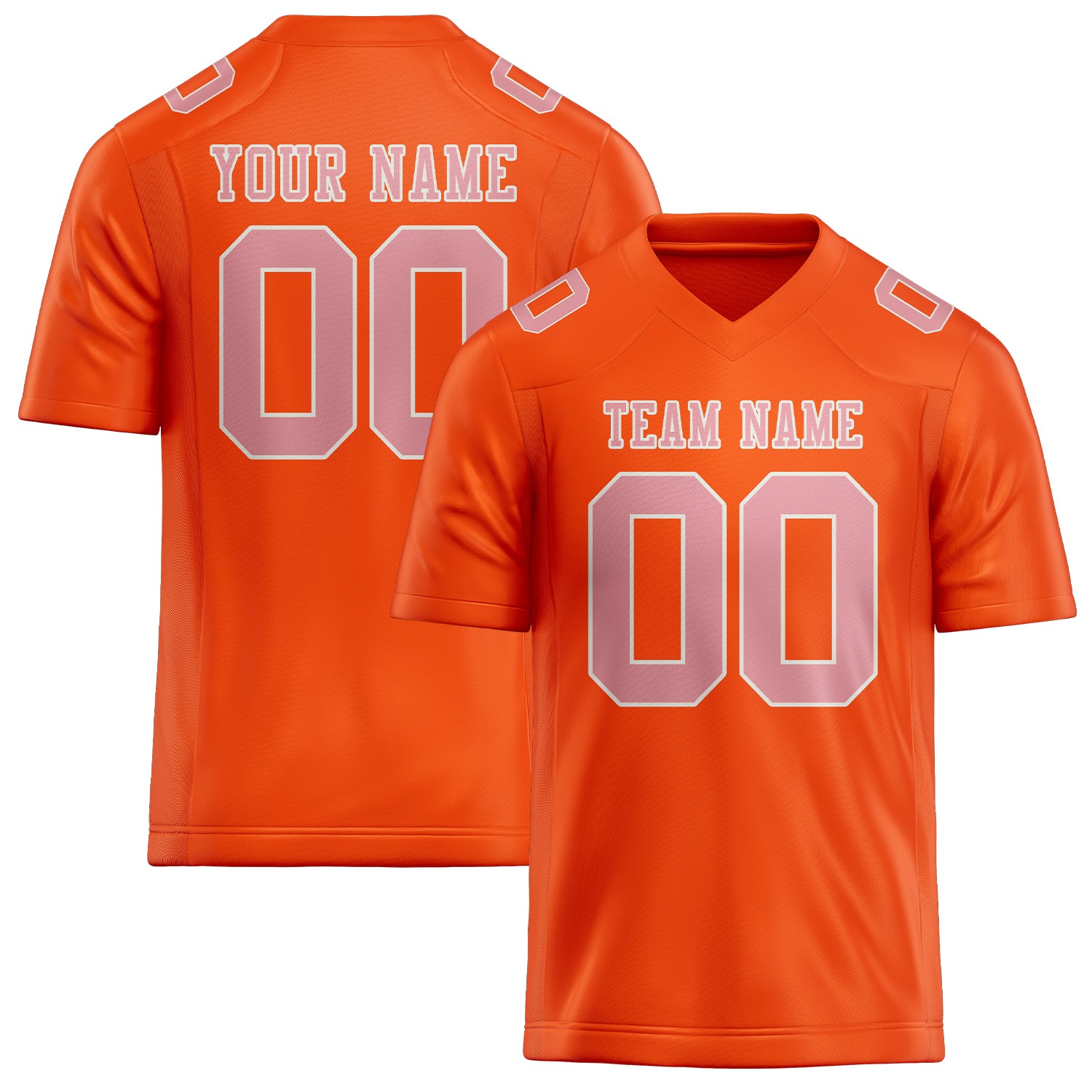 Maßgeschneidertes Professionelles Orangerot Rosa Rugbytrikot