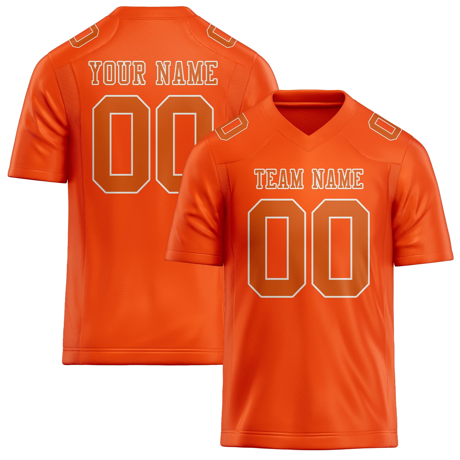 Maßgeschneidertes Professionelles Orangerot Orange Rugbytrikot
