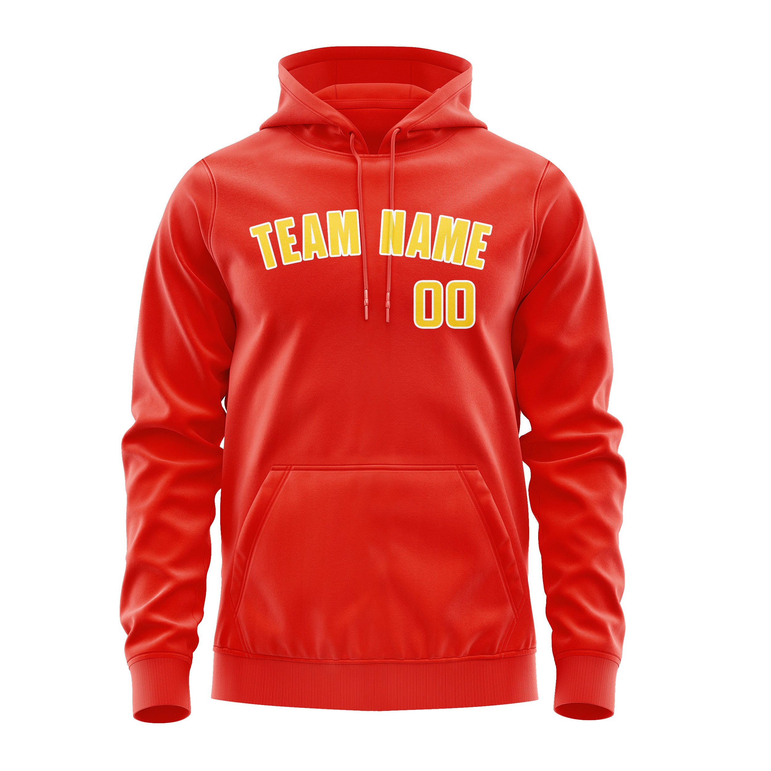 Maßgeschneidertes Orangerot Gold Hoodie