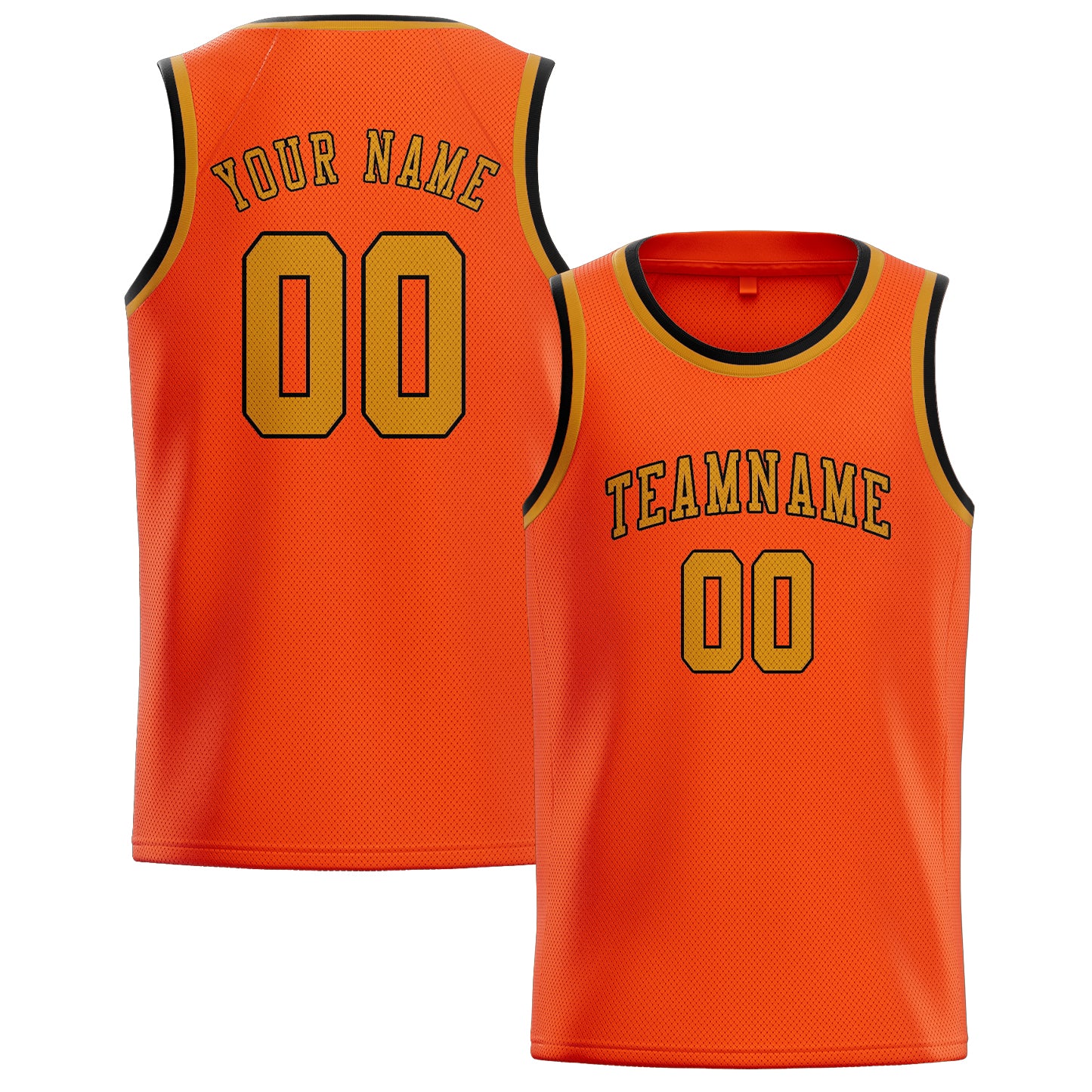 Benutzerdefiniertes Professionelles Orangerot Gelb Basketballtrikot