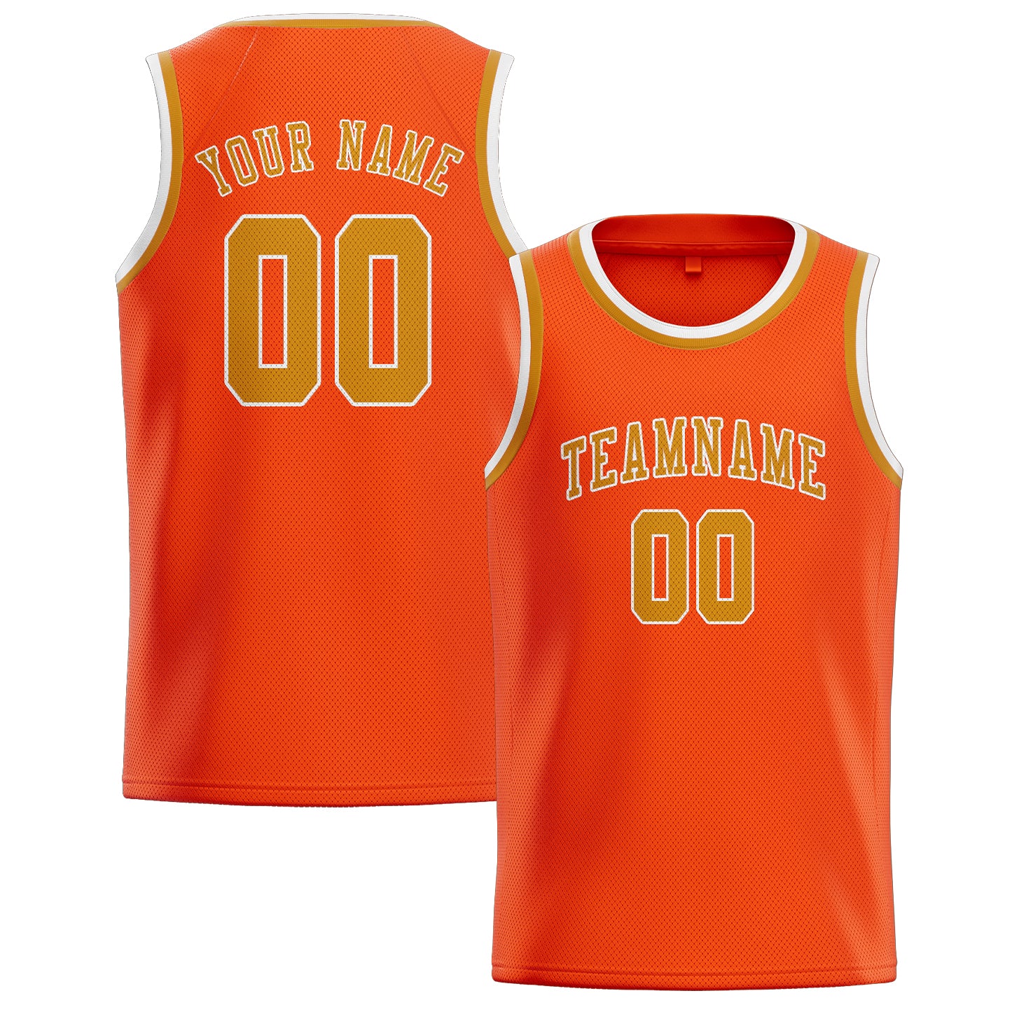 Benutzerdefiniertes Professionelles Orangerot Gelb Basketballtrikot