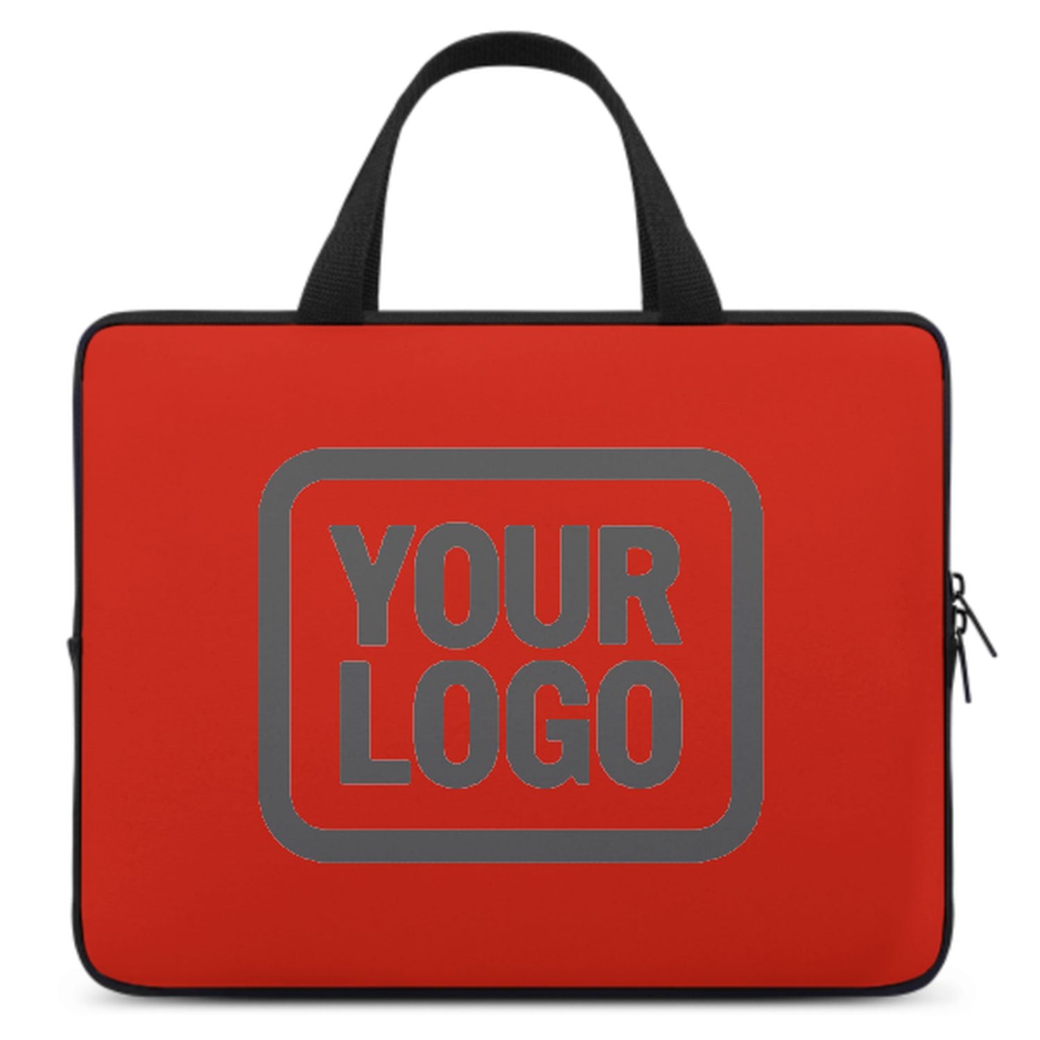 Borsa per laptop personalizzata arancione rossa grigio scuro