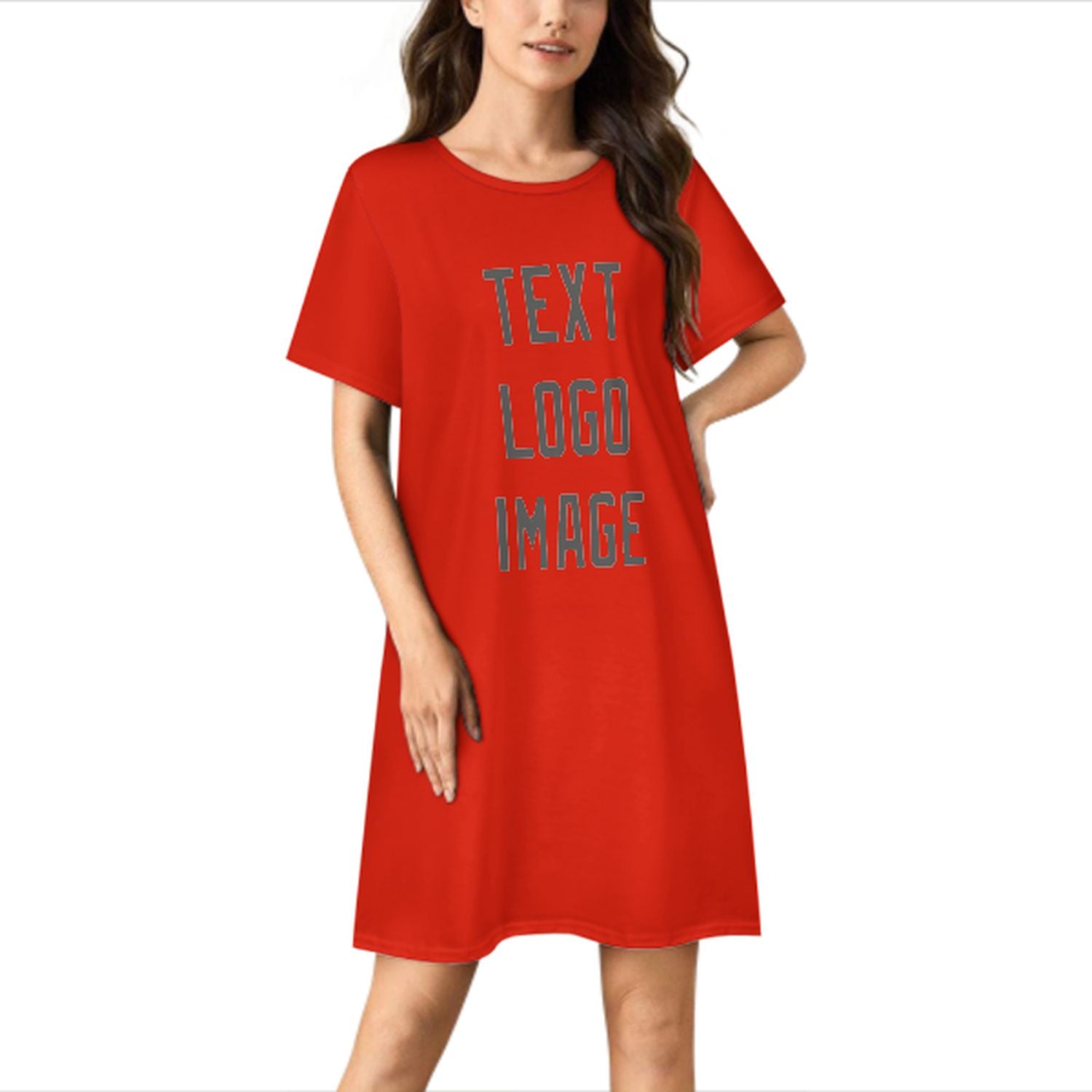 Camicia da notte su misura arancione rosso grigio scuro