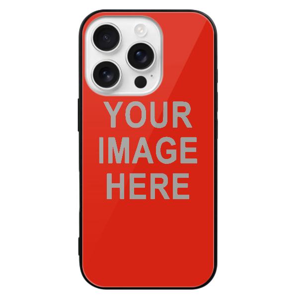 Custodia personalizzata per telefono arancione, rosso e grigio