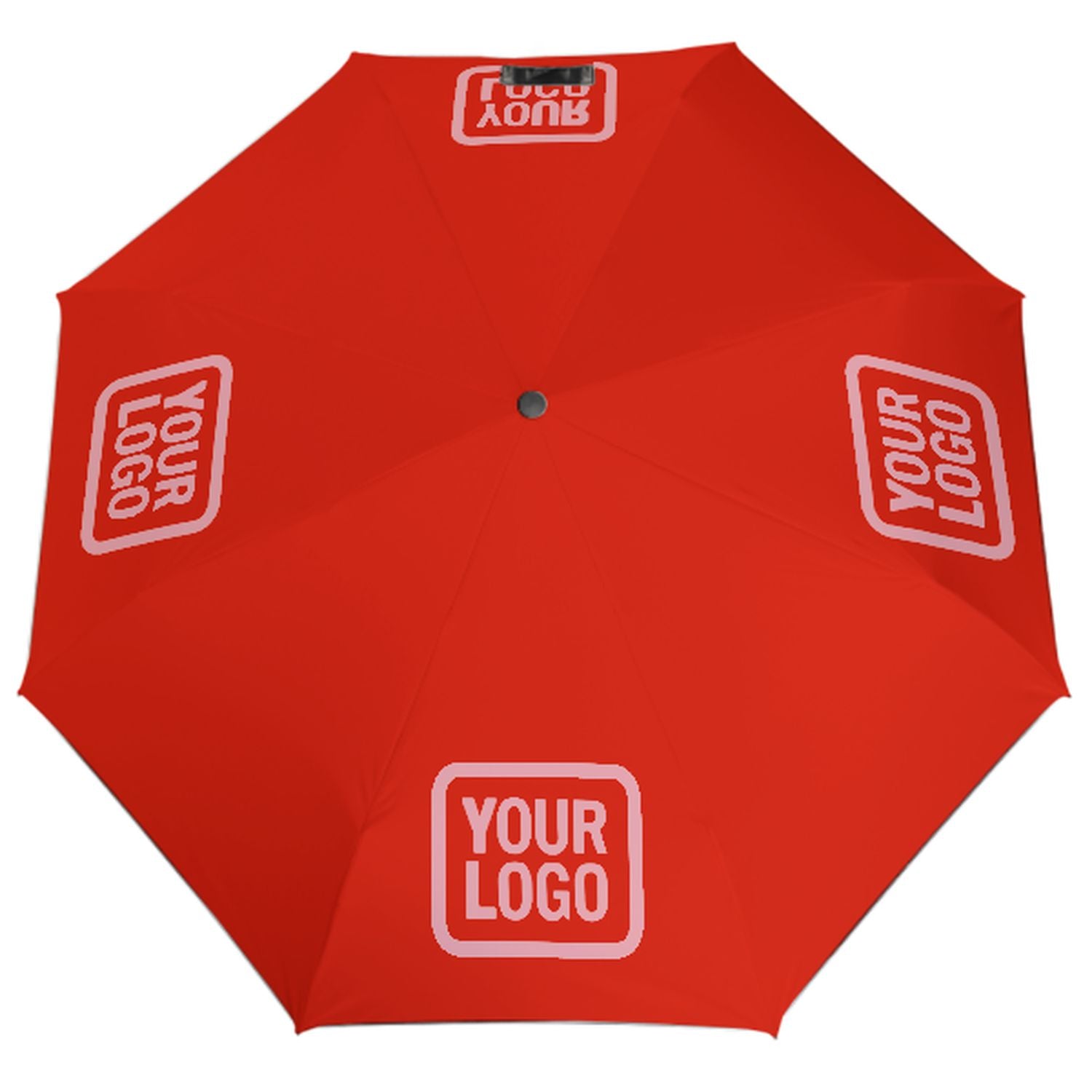 Ombrello automatico arancione rosso rosa personalizzato