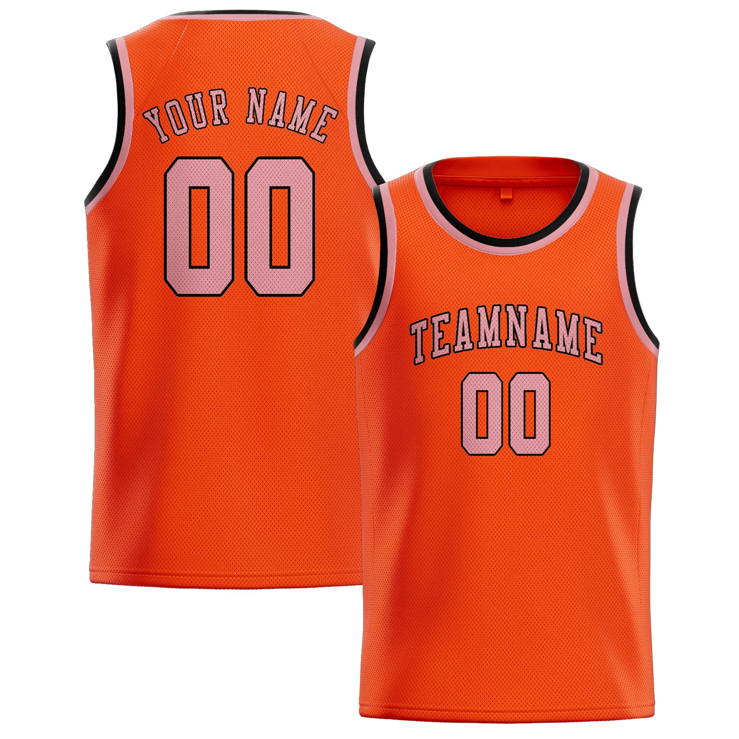 Benutzerdefiniertes Professionelles Orangerot Rosa Basketballtrikot