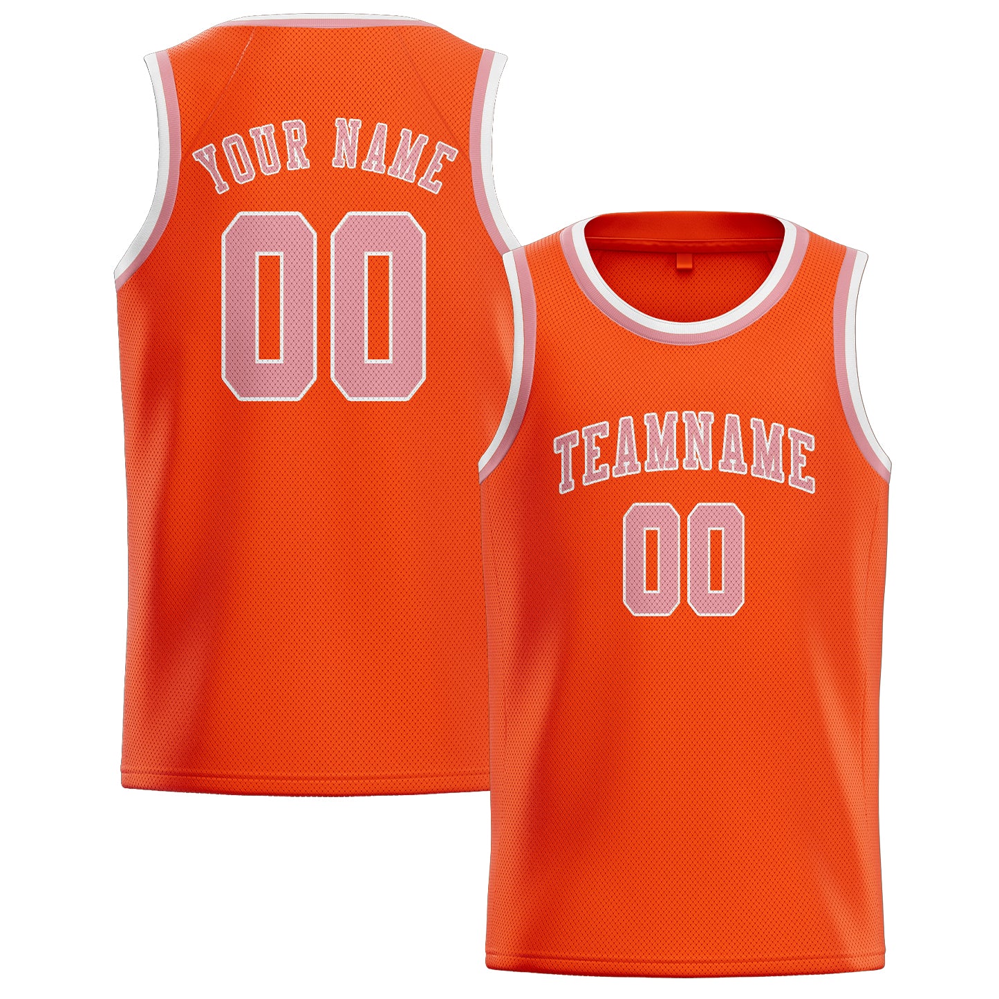 Benutzerdefiniertes Professionelles Orangerot Rosa Basketballtrikot