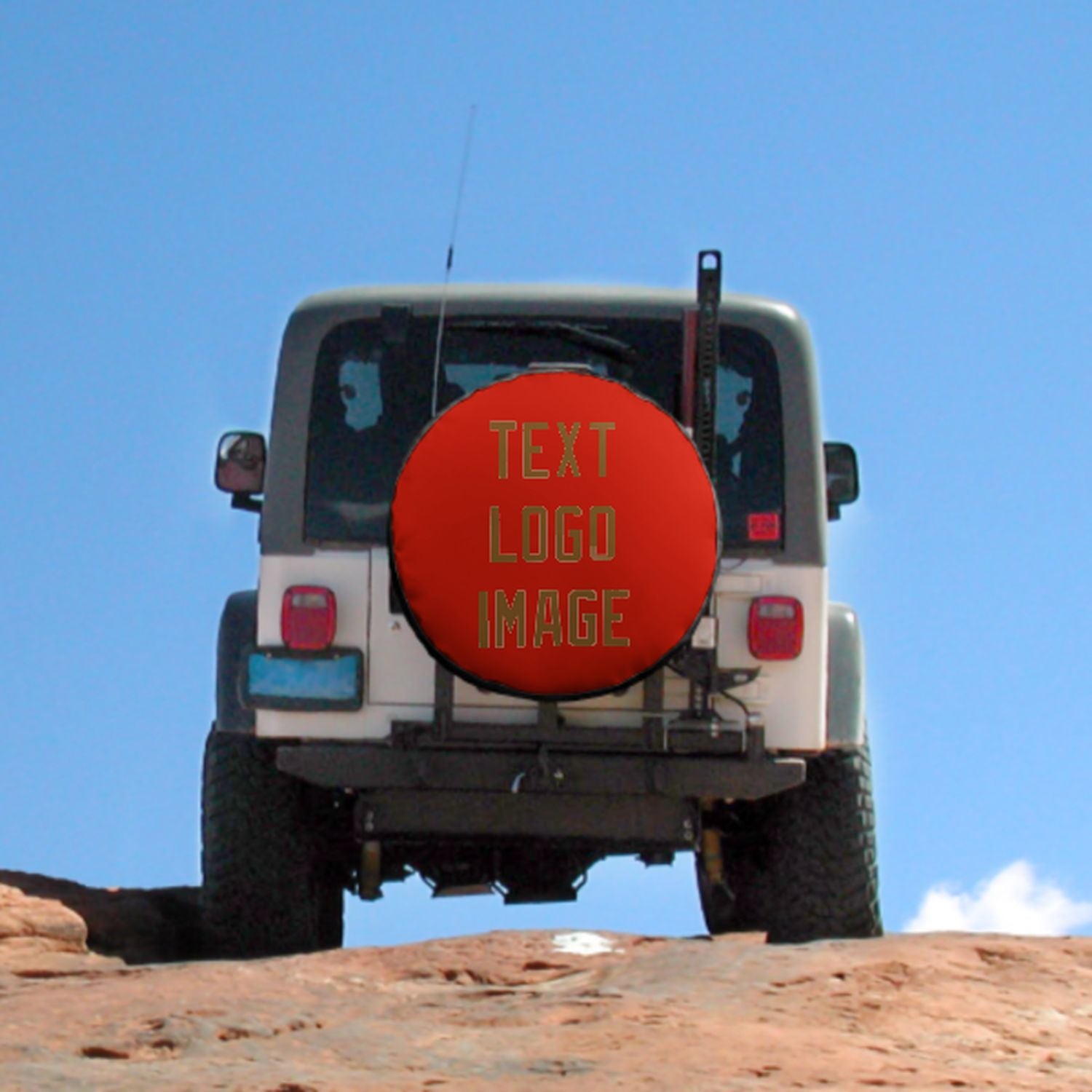 Maßgeschneidertes Orangerot Khaki LKW Reifen