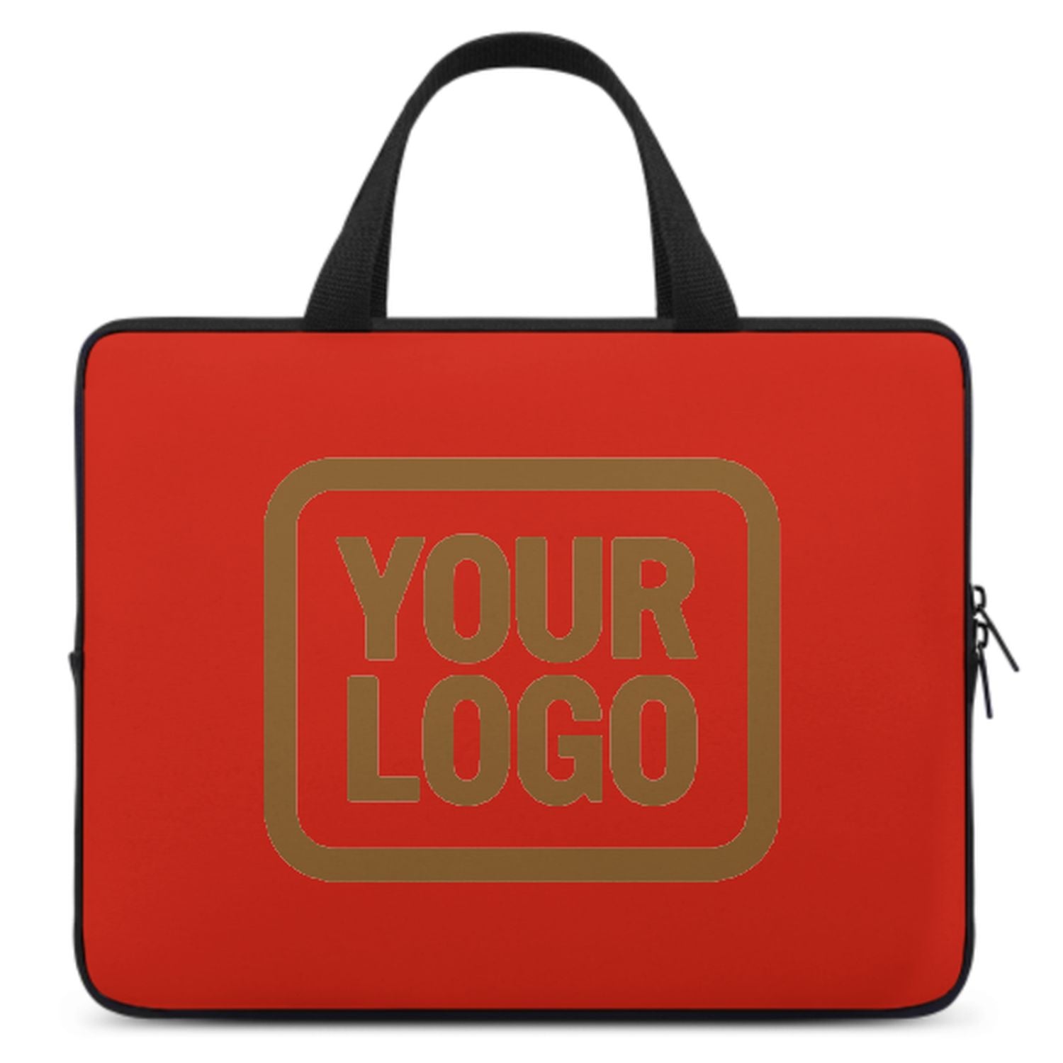 Borsa per laptop personalizzata arancione-rossa-cachi
