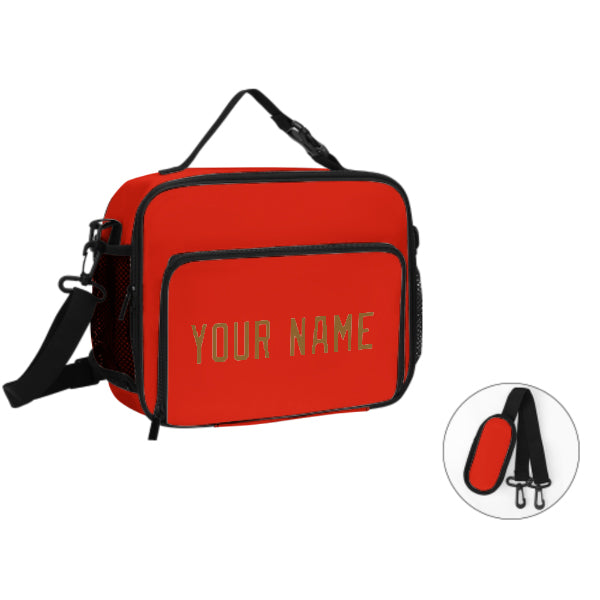 Maßgeschneidertes Orangerot Khaki Lunch-Tasche